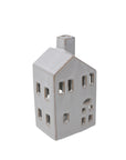 Festive White Ceramic Tealight House