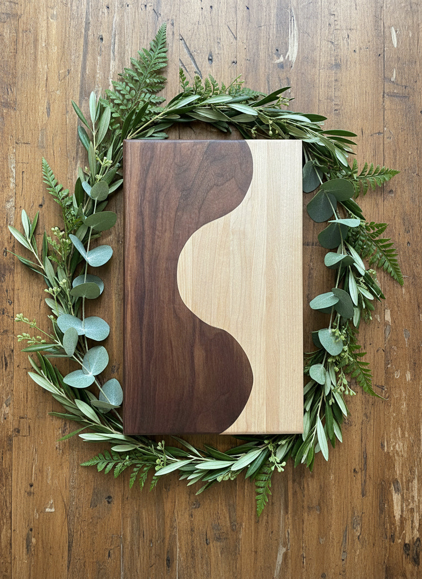 Two-Tone Maple & Walnut Charcuterie Board