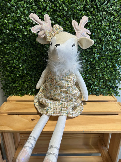 Plush Sitting Reindeer