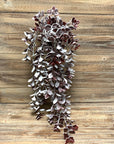 Frosted Burgundy Hanging Greenery – Winter Wall Décor