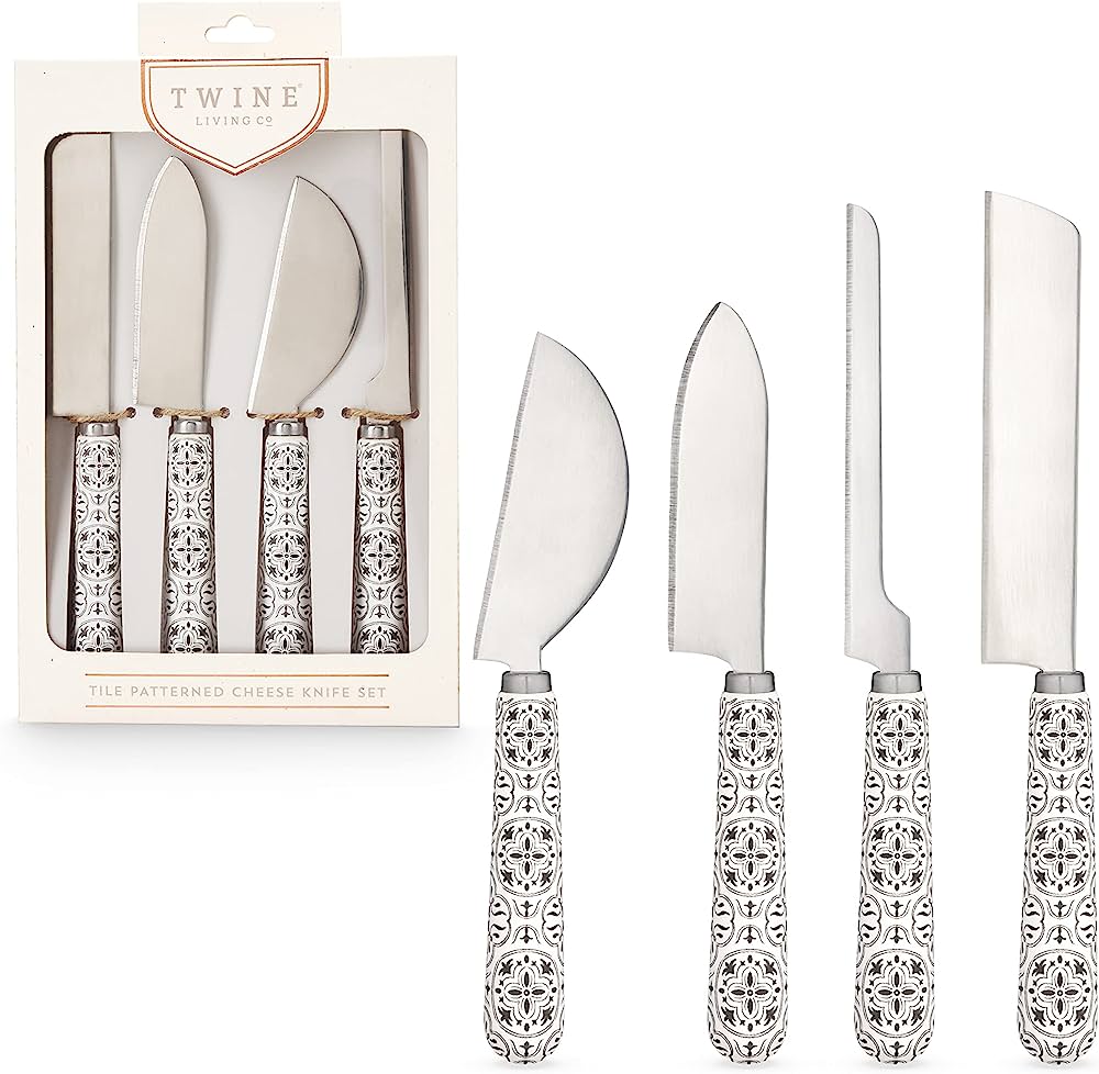 Tile Patterned Cheese Knife Set