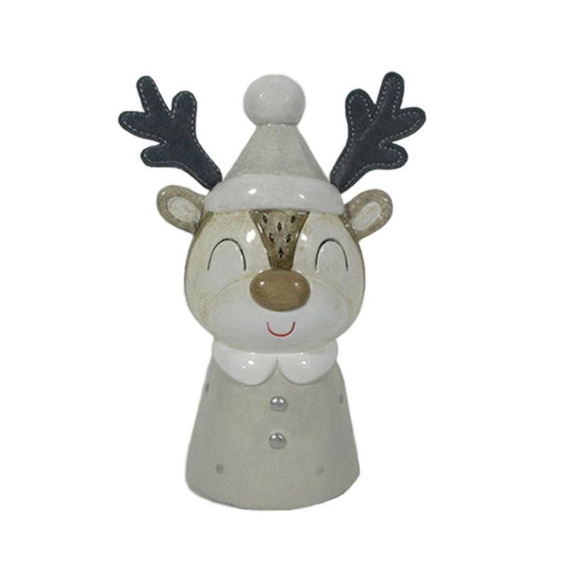 Ceramic Christmas Reindeer Figurine