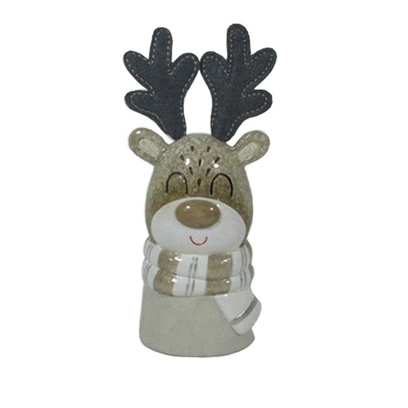 Ceramic Christmas Reindeer Figurine