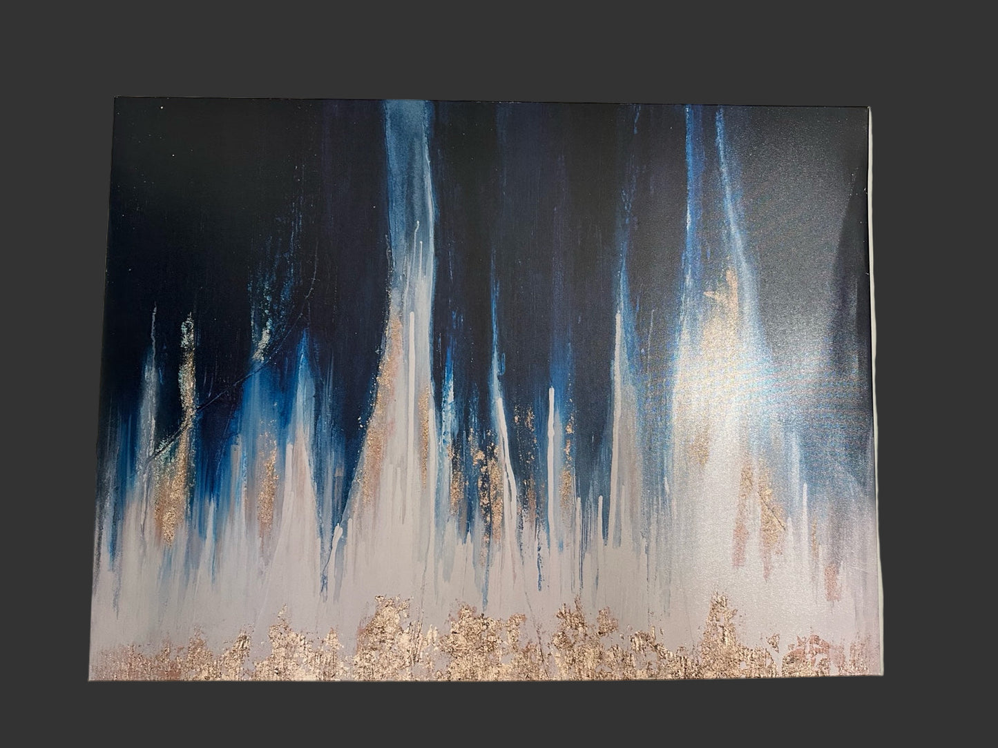 Midnight Cascade Abstract Canvas Art