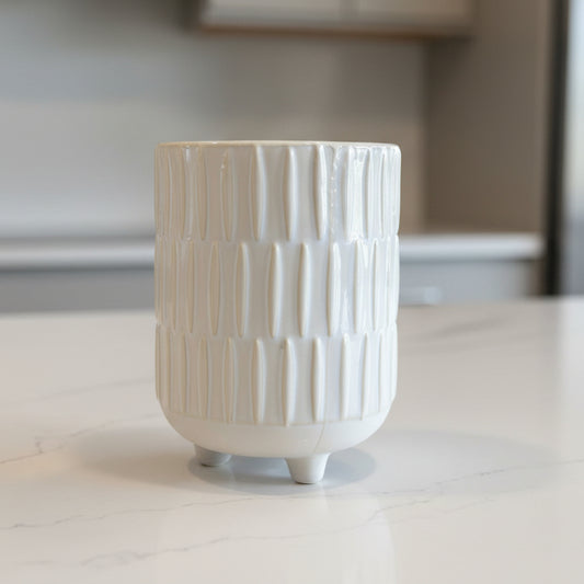 White Footed Planters