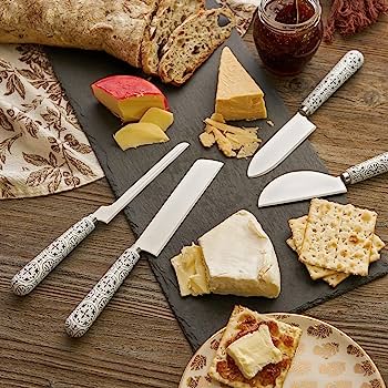Tile Patterned Cheese Knife Set
