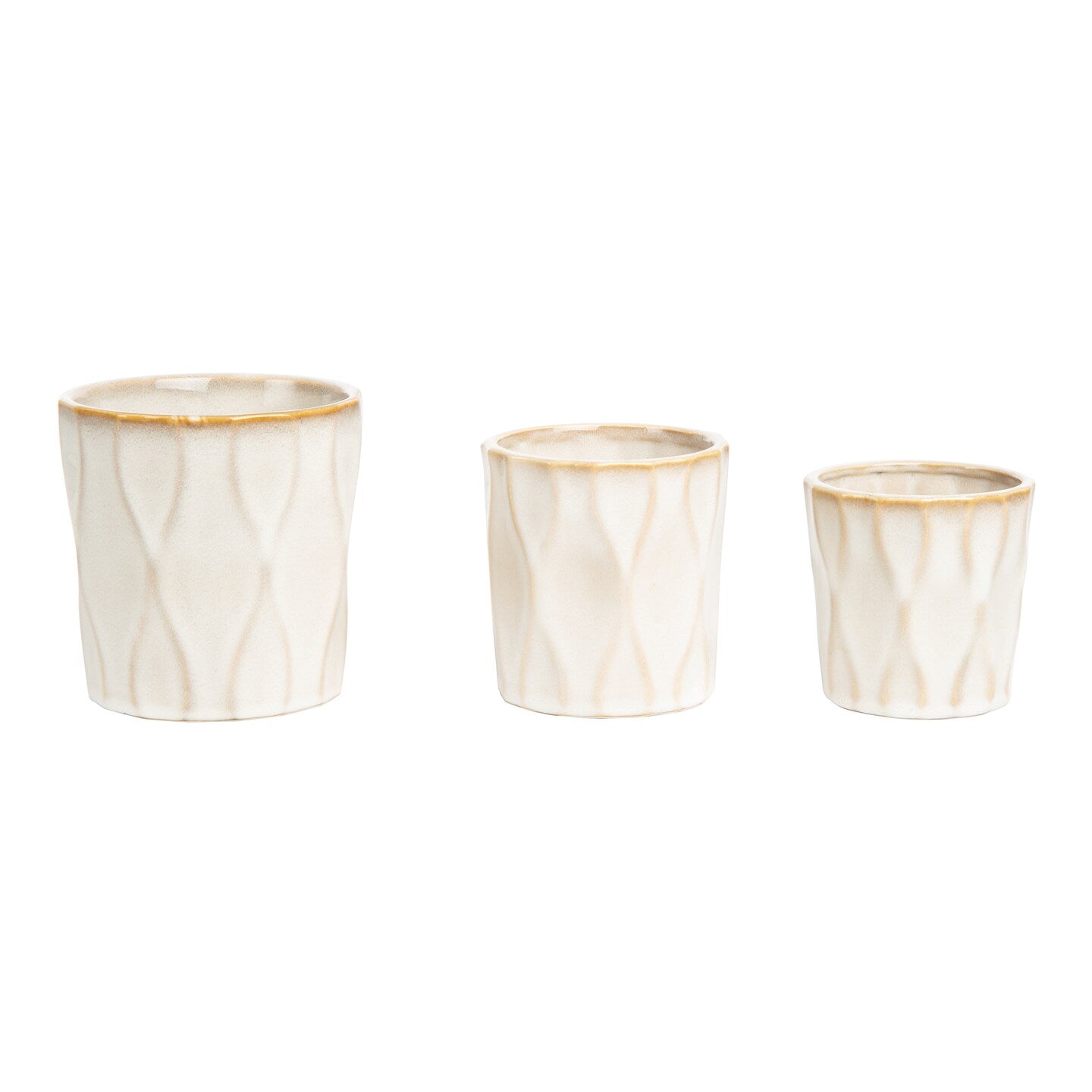 Wavy Creamy White Planter