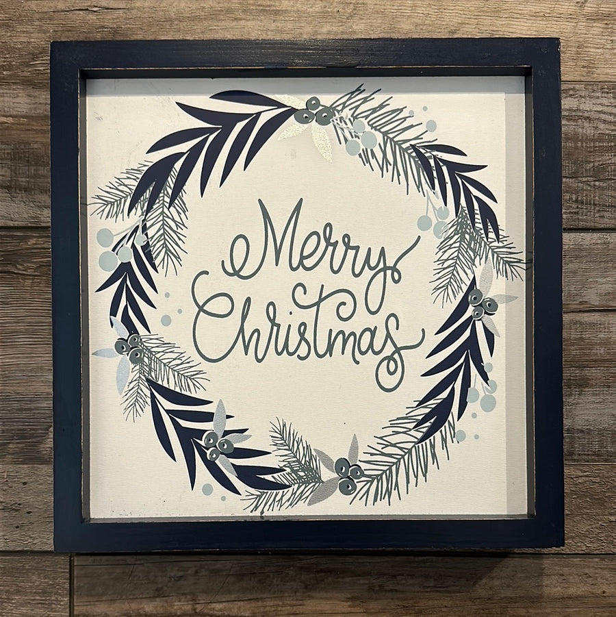 Merry Christmas Wooden Framed Sign