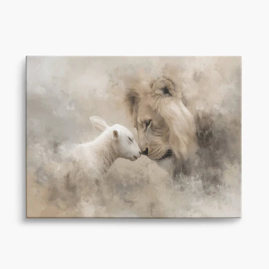 Lion & Lamb | Canvas 10x8