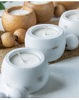 Rustic Wooden Beaded Tealight Holders with Tassels
