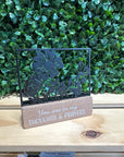 “You Are in My Thoughts & Prayers” Metal & Wood Table Décor