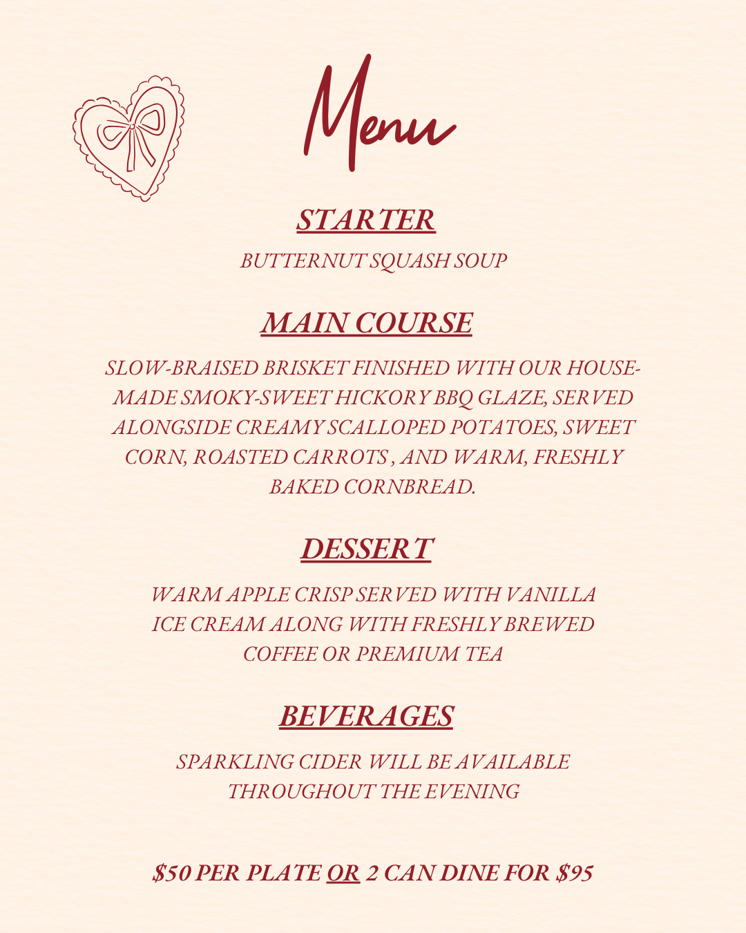 Valentine's Dinner Date- Reservations