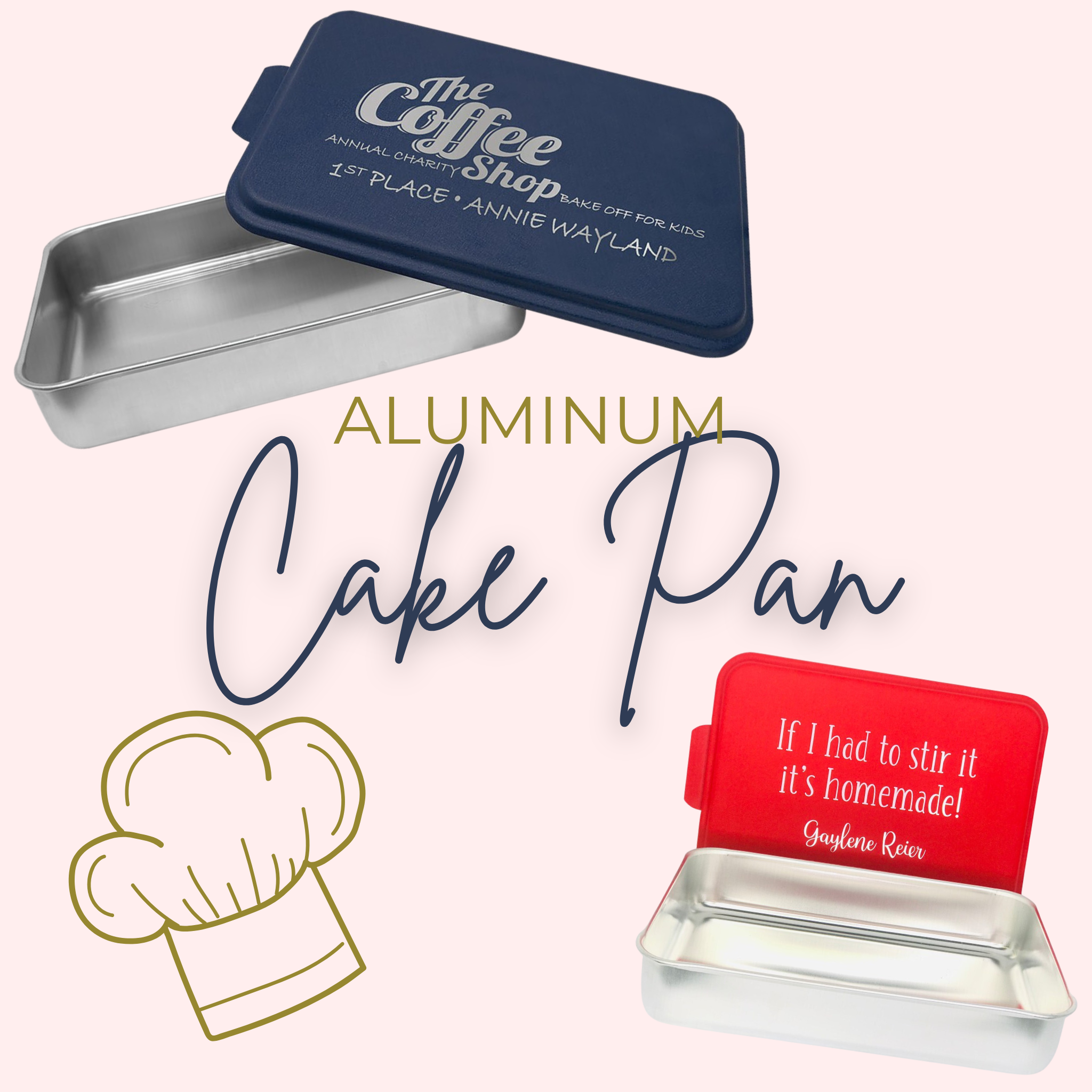 Aluminum Cake Pan with Customizable Lid