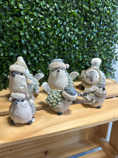 Winter Chickadee Figurines