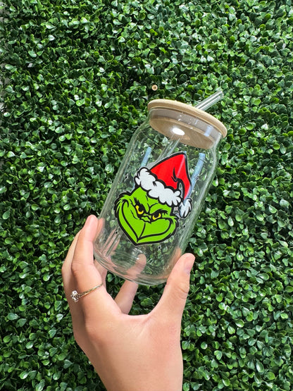 🌿 16oz Glass Can Cups – Multiple Designs Available