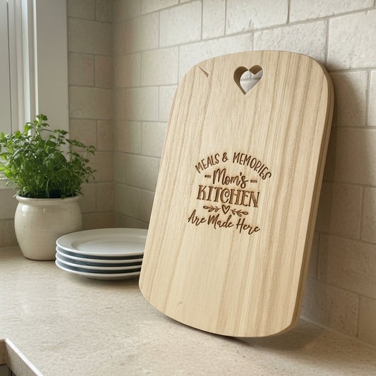 Mom’s Kitchen Wood Engraved Board