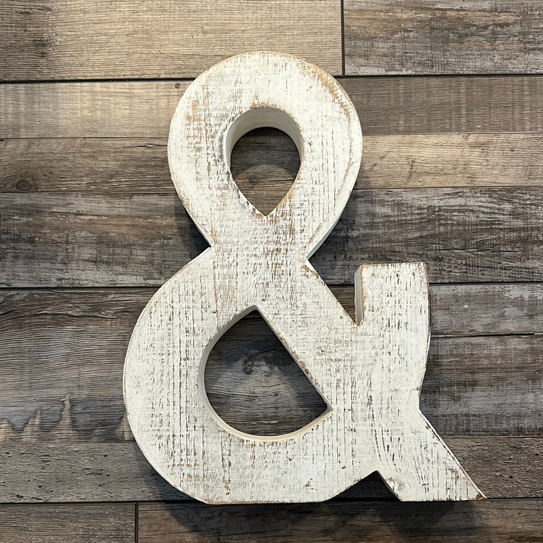 Wooden "&" Sign