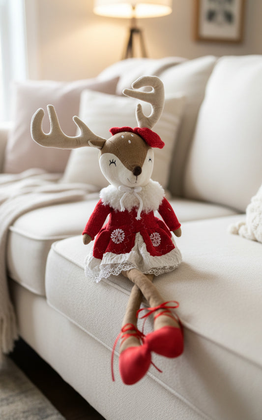 Plush Sitting Reindeer