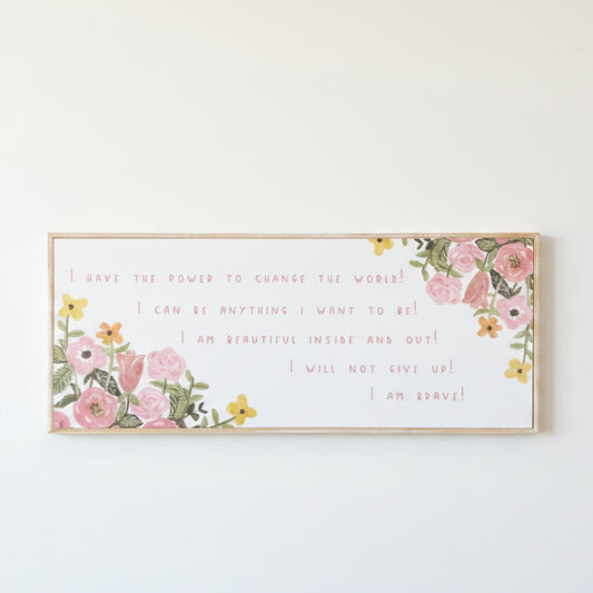 I Have The Power Wood Framed Wall Art