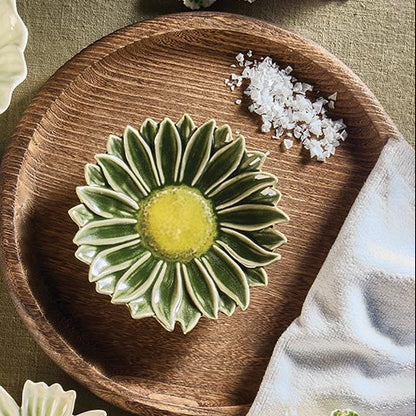 Emerald Sunflower Plate