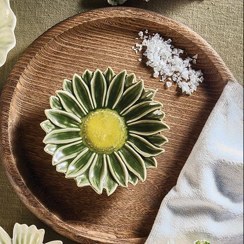 Emerald Sunflower Plate