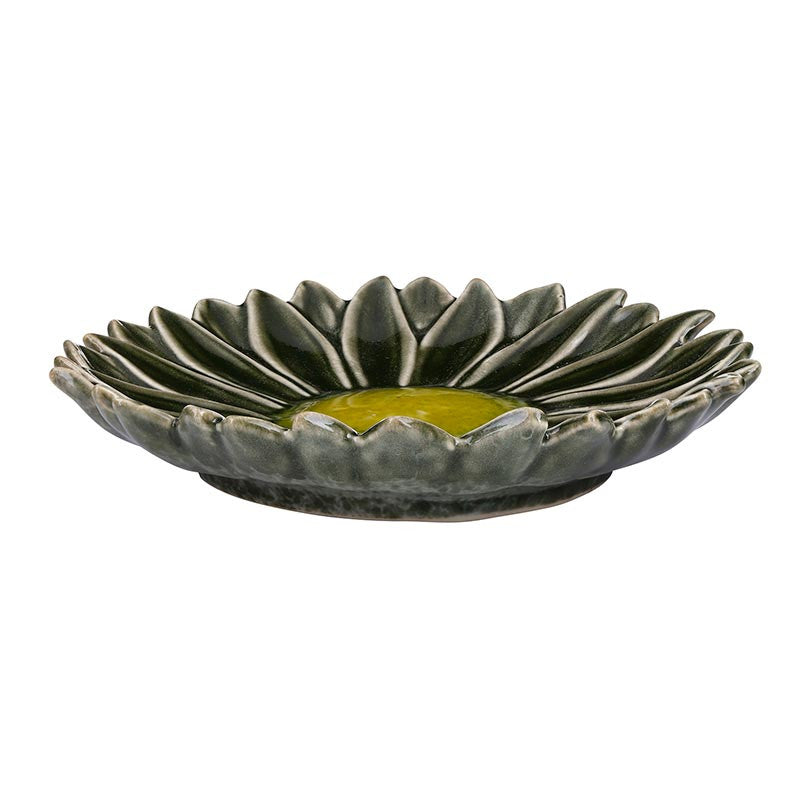 Emerald Sunflower Plate