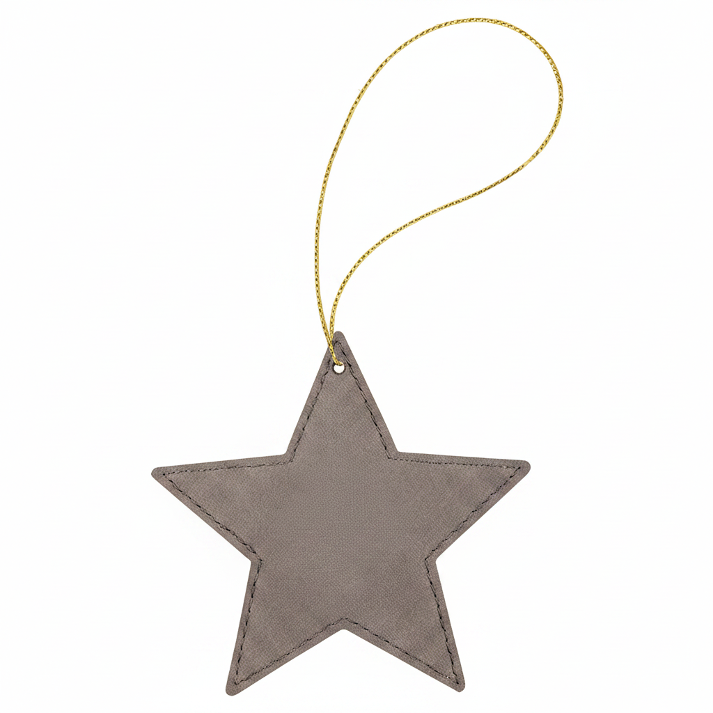 Leatherette Star Ornament