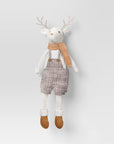 Plush Sitting Reindeer Décor