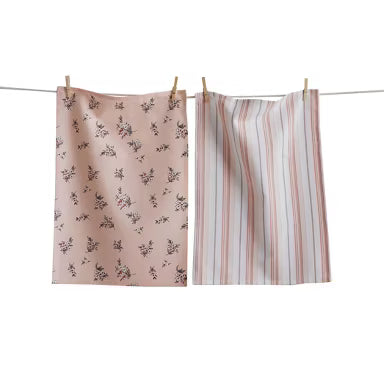 Floral Multi-Colour Dishtowel Sets Of Two