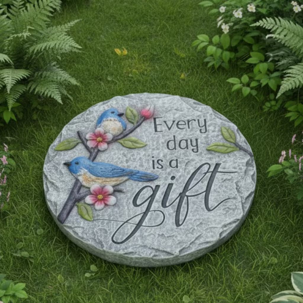Blue Bird Garden Stepping Stone