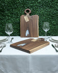 Black Walnut Charcuterie Boards with Pearl Resin Inlay