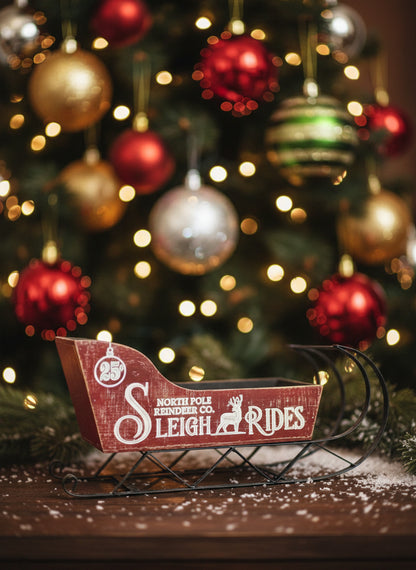 Reindeer Co. Sleigh Rides Decorative Sleigh