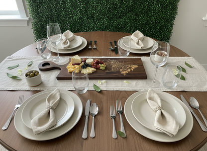 Black Walnut Charcuterie Board with Inlaid Butterfly Design