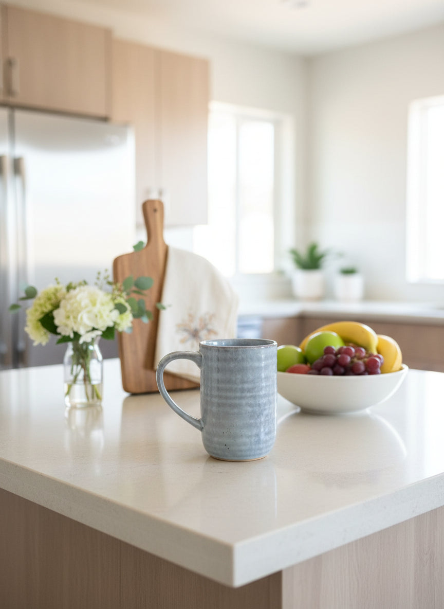 Stone Grey Tall Ceramic Mug