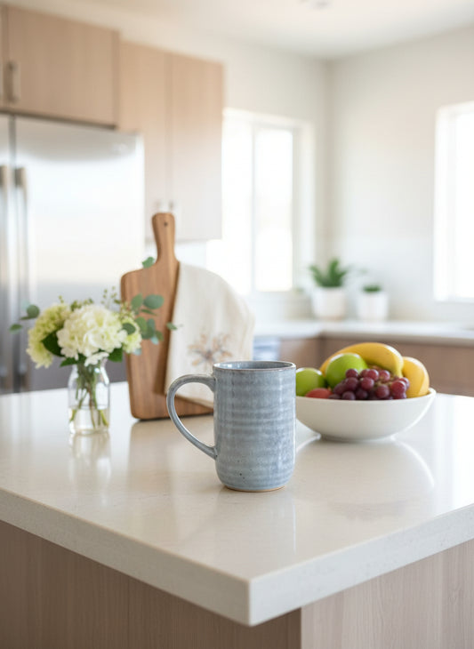 Stone Grey Tall Ceramic Mug