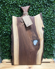 Black Walnut Charcuterie Boards with Resin & Natural Accents