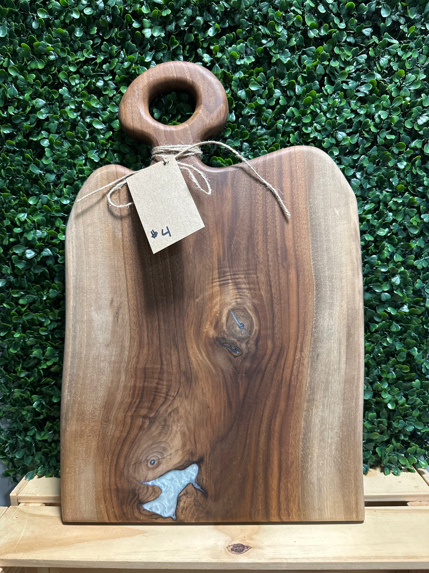 Black Walnut Charcuterie Boards with Resin & Natural Accents