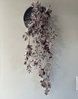 Frosted Burgundy Hanging Greenery – Winter Wall Décor