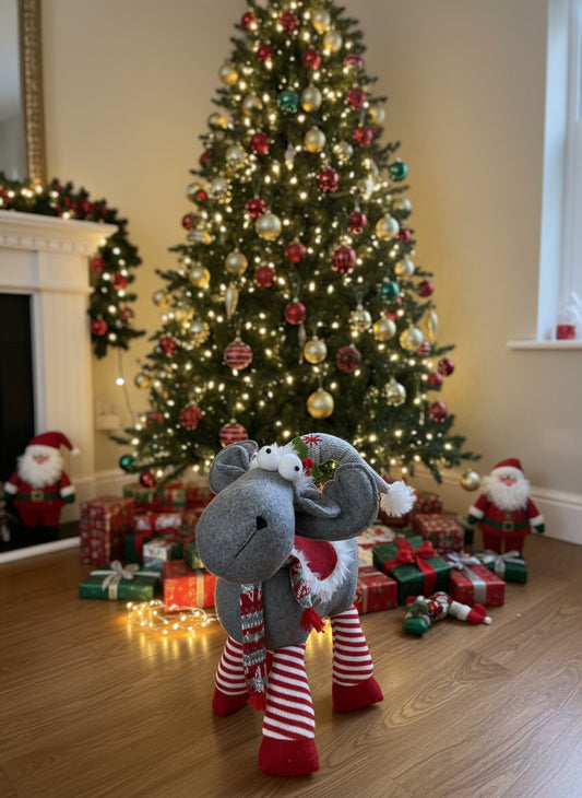 Whimsical Christmas Moose Décor