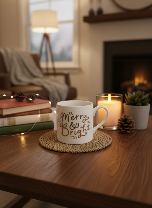 “Merry & Bright” Christmas Mug