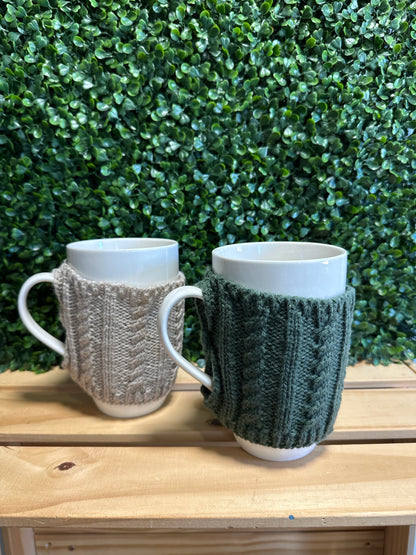 Sweater Mug with Removable Knit Cozy