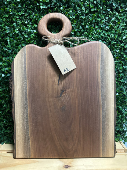 Black Walnut Charcuterie Boards with Resin & Natural Accents