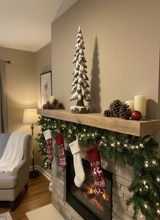 Snow-Kissed Rustic Pine Tree