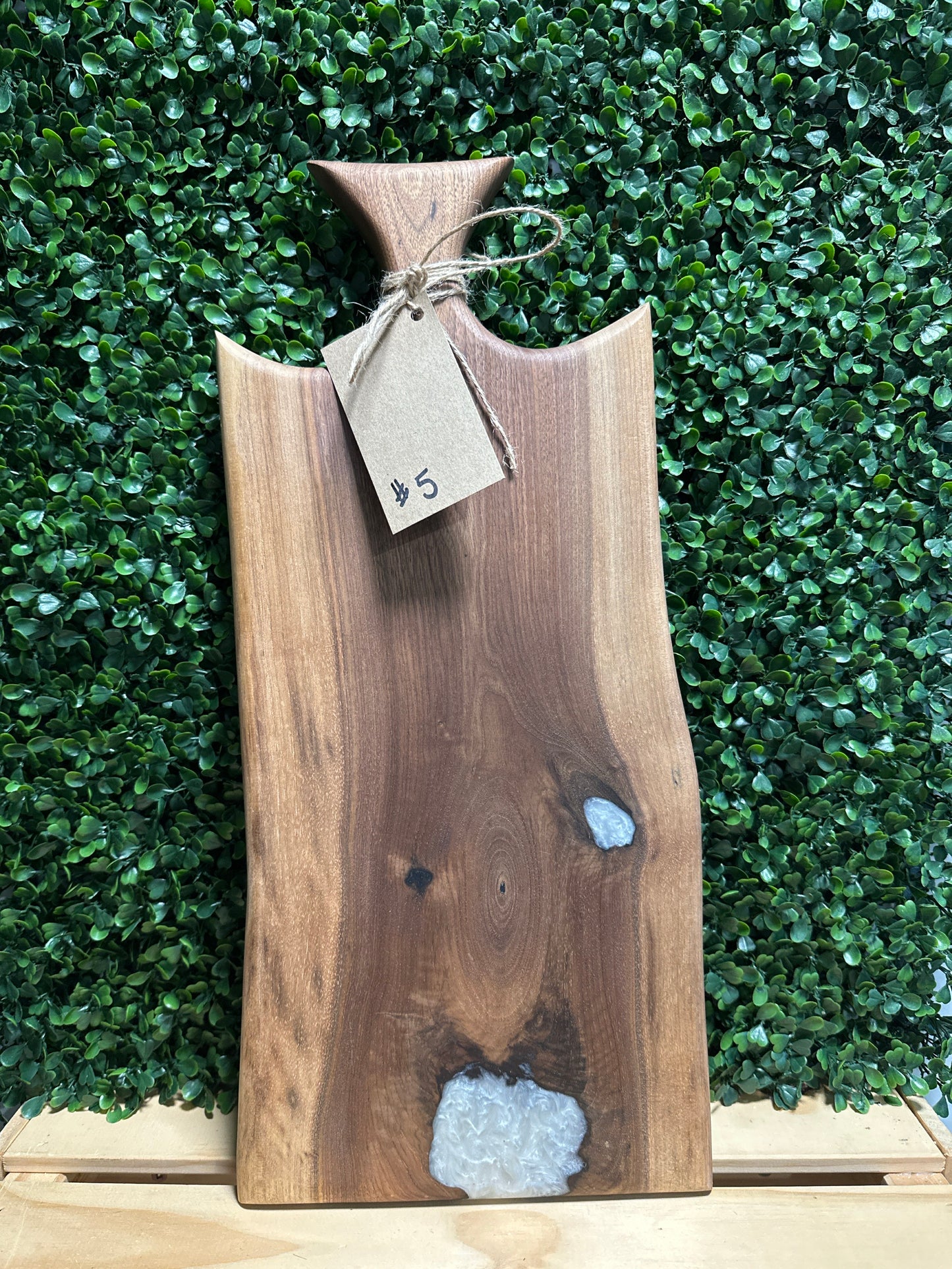 Black Walnut Charcuterie Boards with Resin & Natural Accents