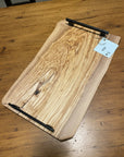 Handcrafted Wood & Resin Serving Trays with Handles