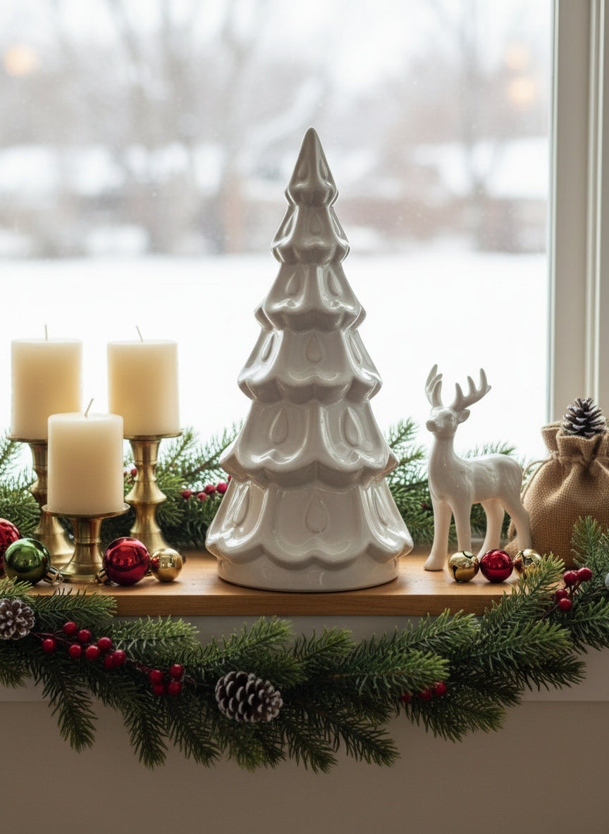 Ceramic Christmas Tree Figurines