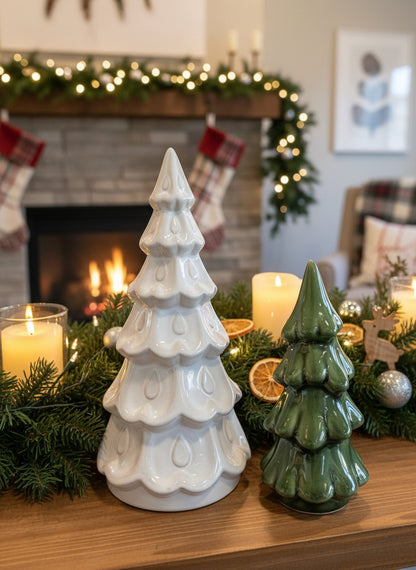 Ceramic Christmas Tree Figurines