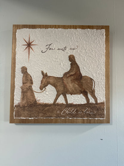 “For Unto Us” Nativity Wall Art