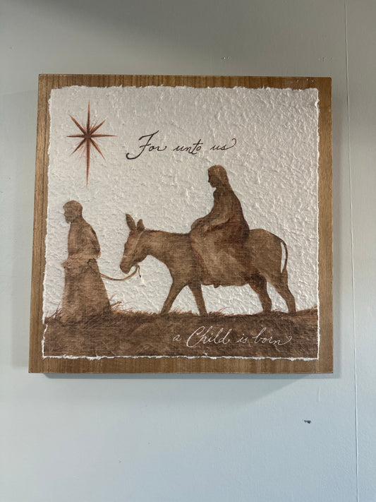 “For Unto Us” Nativity Wall Art