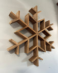 Wooden Snowflake Wall Shelf